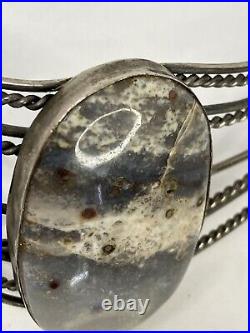 Vintage Native American Neck Cuff One Of A Kind Rare Jewelry Stainless Jasper