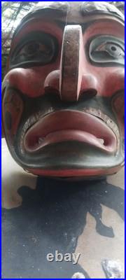 Vintage Native American Nwc Carved Mask Copper Quality Unique Rare Vintage Native American Nwc Carved Mask Copper Quality Unique Rare