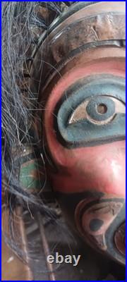 Vintage Native American Nwc Carved Mask Copper Quality Unique Rare