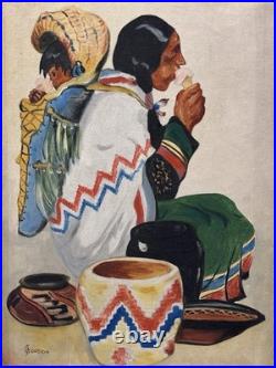 Vintage Native American Print Hemmets Journal 1938 Sweden, Rare Art Decor Gifts