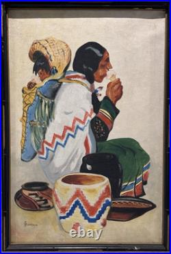 Vintage Native American Print Hemmets Journal 1938 Sweden, Rare Art Decor Gifts