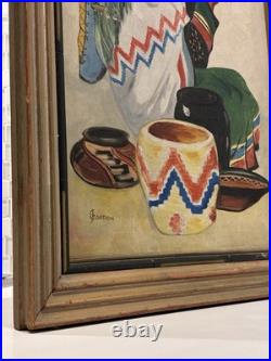 Vintage Native American Print Hemmets Journal 1938 Sweden, Rare Art Decor Gifts