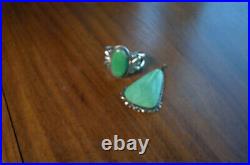 Vintage Native American Seafoam Lucin Variscite & Silver Pendant Rare $450