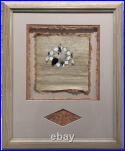 Vintage Native American Warrior Shield Mixed Media, Rare Fine Art Decor Gifts