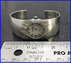 Vintage Navajo Artist Douglas Etsitty Sterling Silver Cuff Watch, Rare HTF