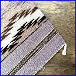 Vintage Navajo Rug / Wall Hanging by Shawn Yazzei RARE Purple Color 15.5x22