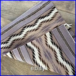 Vintage Navajo Rug / Wall Hanging by Shawn Yazzei RARE Purple Color 15.5x22