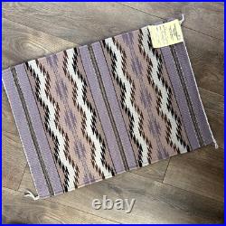 Vintage Navajo Rug / Wall Hanging by Shawn Yazzei RARE Purple Color 15.5x22
