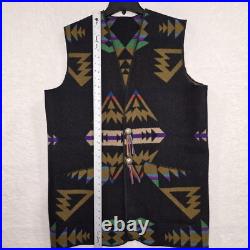 Vintage Pendleton Wool Aztec Native American Vest Rare Large Unisex
