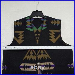 Vintage Pendleton Wool Aztec Native American Vest Rare Large Unisex