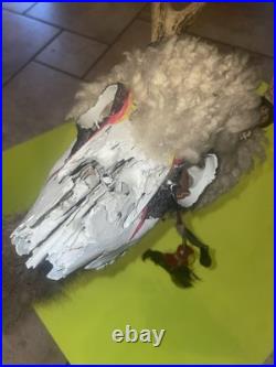 Vintage RARE Native American Ceremonial Medicine Stick Deer Head Moves