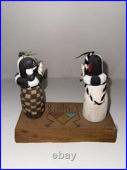 Vintage RARE Native American Kachina Doll Koshare Clown Hand Carved Symbols