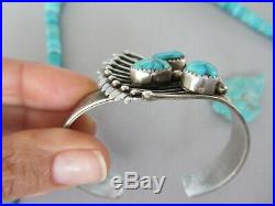 Vintage RARE Navajo Birdseye Spiderweb Turquoise Sterling 6.25 Bracelet Cuff