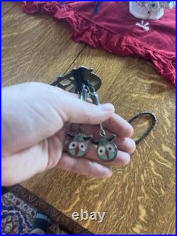 Vintage RARE Theodore Edaaki Zuni Owl Bolo With Tips Stunning Native American