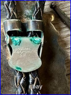 Vintage RARE VARIANT Ralph Quam Native American Zuni Sterling Indian Chief Bolo
