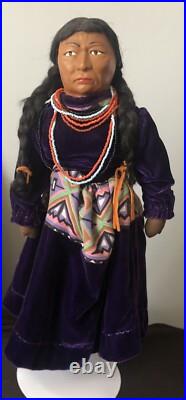 Vintage Rare Doll 16 Made By Unknown Non Native American Artist