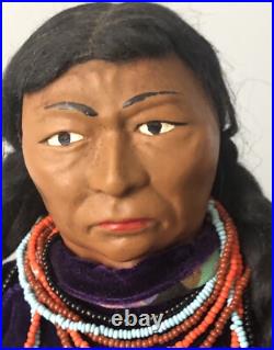 Vintage Rare Doll 16 Made By Unknown Non Native American Artist