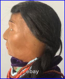 Vintage Rare Doll 16 Made By Unknown Non Native American Artist