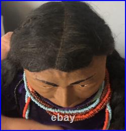 Vintage Rare Doll 16 Made By Unknown Non Native American Artist
