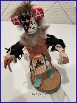 Vintage Rare HOPI Star Man Kachina Doll Hand-Carved & Hand-Painted 7