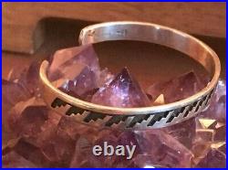 Vintage Rare Hopi Sterling Silver Overlay Bracelet Hallmarked #6