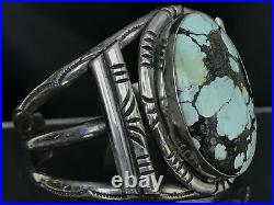 Vintage Rare Huge Navajo Hubei Turquoise Sterling Silver Cuff Bracelet 82g