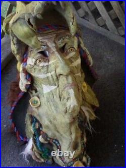 Vintage Rare Latex Native American LARGE animal skull headdress Halloween mask