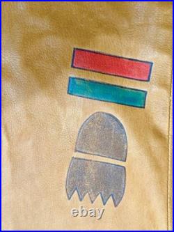 Vintage Rare Native American Hand Painted Ralph Lauren Leather Dress Size M