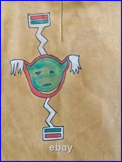 Vintage Rare Native American Hand Painted Ralph Lauren Leather Dress Size M