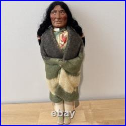 Vintage Rare Native American Indian Man Skookum Excellent Condition Doll 15