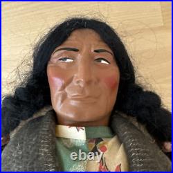 Vintage Rare Native American Indian Man Skookum Excellent Condition Doll 15