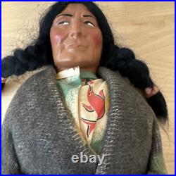 Vintage Rare Native American Indian Man Skookum Excellent Condition Doll 15