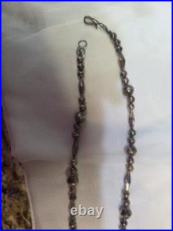 Vintage Rare Native American Necklace Coral Silver CHAIN