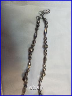 Vintage Rare Native American Necklace Coral Silver CHAIN