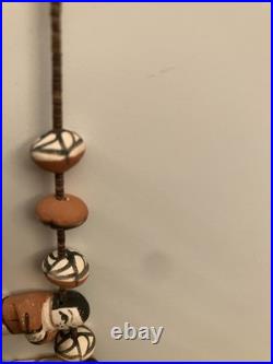 Vintage Rare Pottery Native Signed Maria C. Santa Domingo Pueblo Jewelry Painted