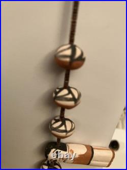Vintage Rare Pottery Native Signed Maria C. Santa Domingo Pueblo Jewelry Painted
