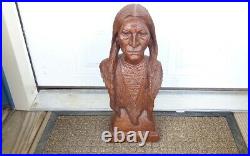 Vintage Rare Red Mill Native American Indian Chief Bust Statue Cigar Shop 1987