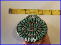 Vintage Rare Sleeping Beauty Turquoise Cluster Bracelet J Lewis 76 Grams
