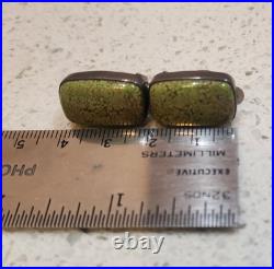Vintage Rare Turquoise Sterling Silver Navajo Earrings 925 Chris Billie