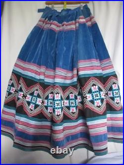 Vintage Seminole Patchwork Skirt Native American Tribal Art Authentic and Rare