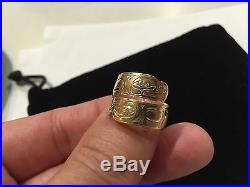 Vintage Tlingit Gold Ring Ed Kunz Original Juneau Alaska Signed Rare