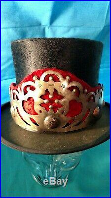 Vintage/antique Beaver Top Hat With Ultra Rare Hudson Bay Trade Era Crown