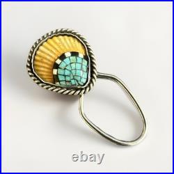 Vintage native american key ring rare Bennett Pat. Pend. C-31 Signed