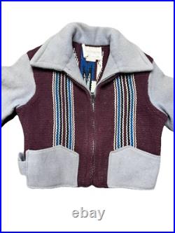 Vtg 1930s Ganscraft Chimayo Blanket Jacket Kids Size 4 Rare Native American