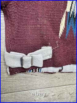 Vtg 1930s Ganscraft Chimayo Blanket Jacket Kids Size 4 Rare Native American