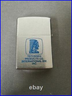 Vtg 1975 Tecumseh Products 2-sided Native American Chief Zippo Lighter Mib Rare