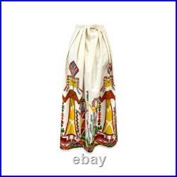 Vtg 50s Rare Native American Kachina Doll Cactus Joshua Tree Maxi Skirt