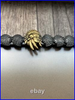 Vtg Rare 1959 Native American Chief Picture Photo Frame High Chief White Wolf