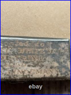 Vtg Rare 1959 Native American Chief Picture Photo Frame High Chief White Wolf