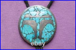Vtg Rare Chief Shatka Bear Step Thunderbird Native American Western Bolo Tie